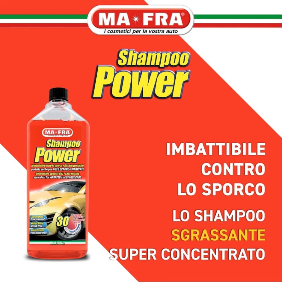 Shampoo auto MAFRA Power detergente concentrato 30 lavaggi 1